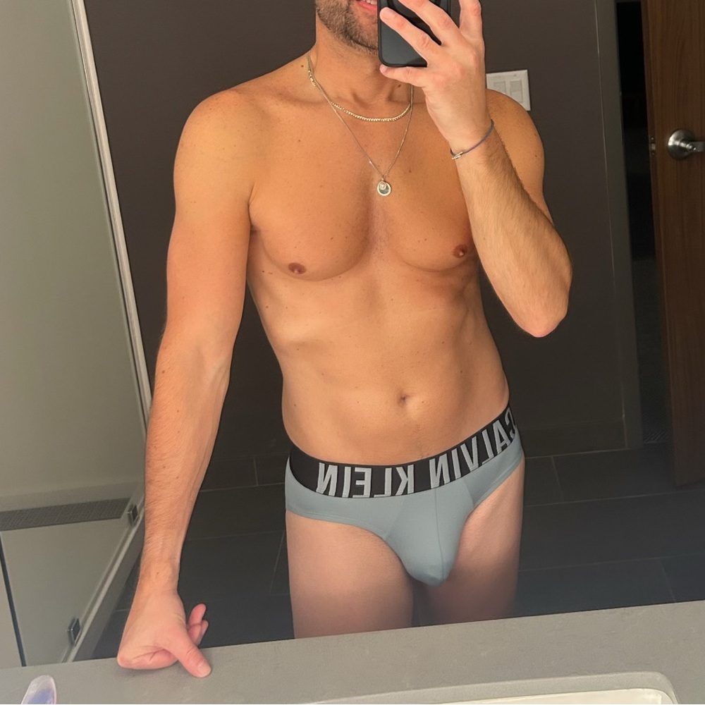 Calvin Klein | Intense Power Micro Hip Brief in Shoreline Light Blue (Small)